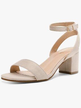 Dream Pairs Nude Suede Heel